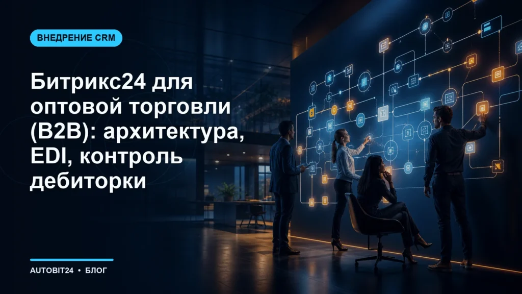 Битрикс24 для оптовой торговли (B2B): архитектура, EDI, контроль дебиторки