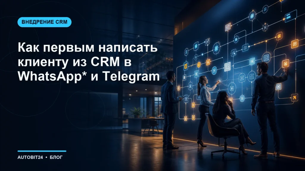 Как первым написать клиенту из CRM в WhatsApp* и Telegram