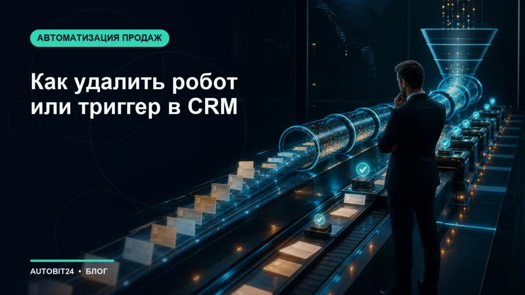 Как удалить робот или триггер в CRM