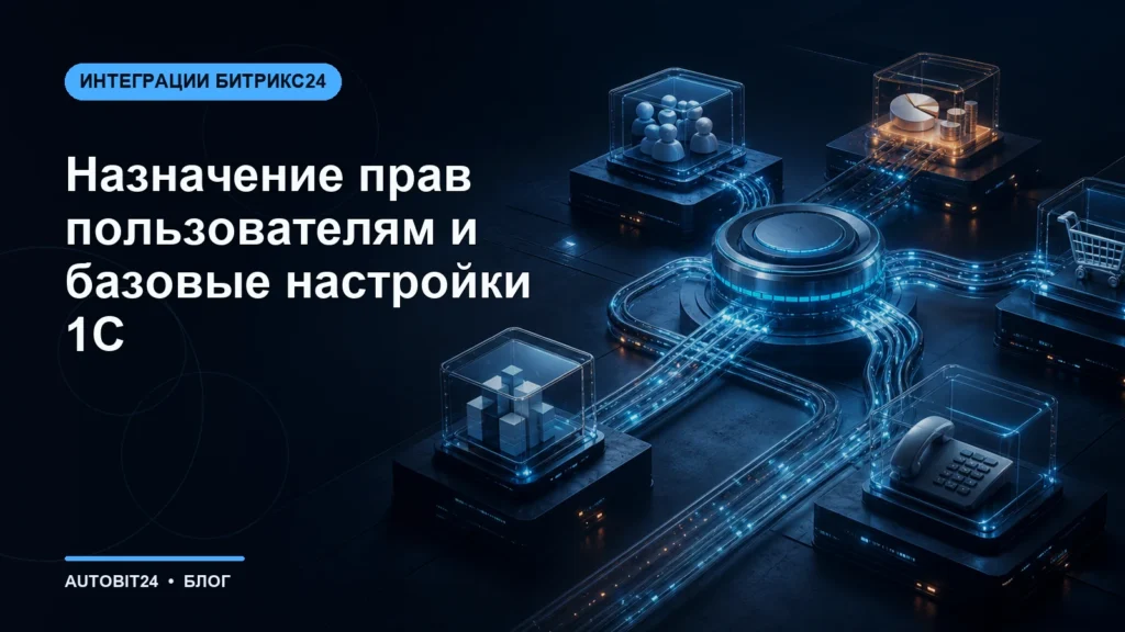 Назначение прав пользователям и базовые настройки 1С