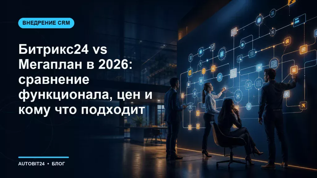 Битрикс24 vs Мегаплан в 2026: сравнение функционала, цен и кому что подходит