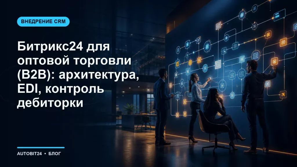 Битрикс24 для оптовой торговли (B2B): архитектура, EDI, контроль дебиторки