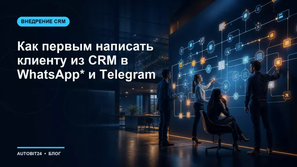 Как первым написать клиенту из CRM в WhatsApp* и Telegram