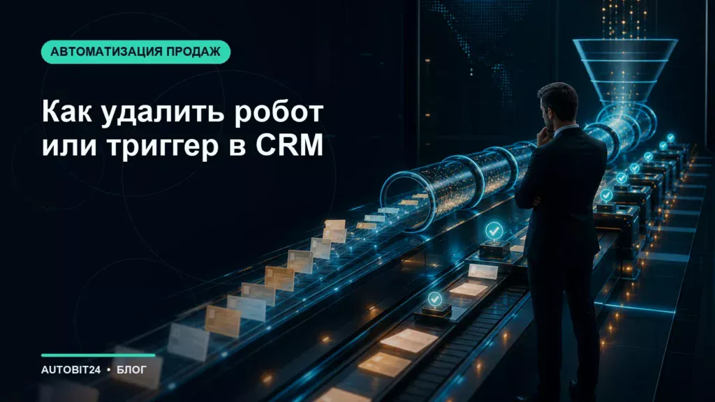 Как удалить робот или триггер в CRM