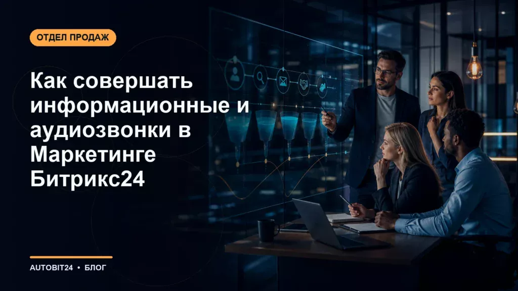 Как совершать информационные и аудиозвонки в Маркетинге Битрикс24